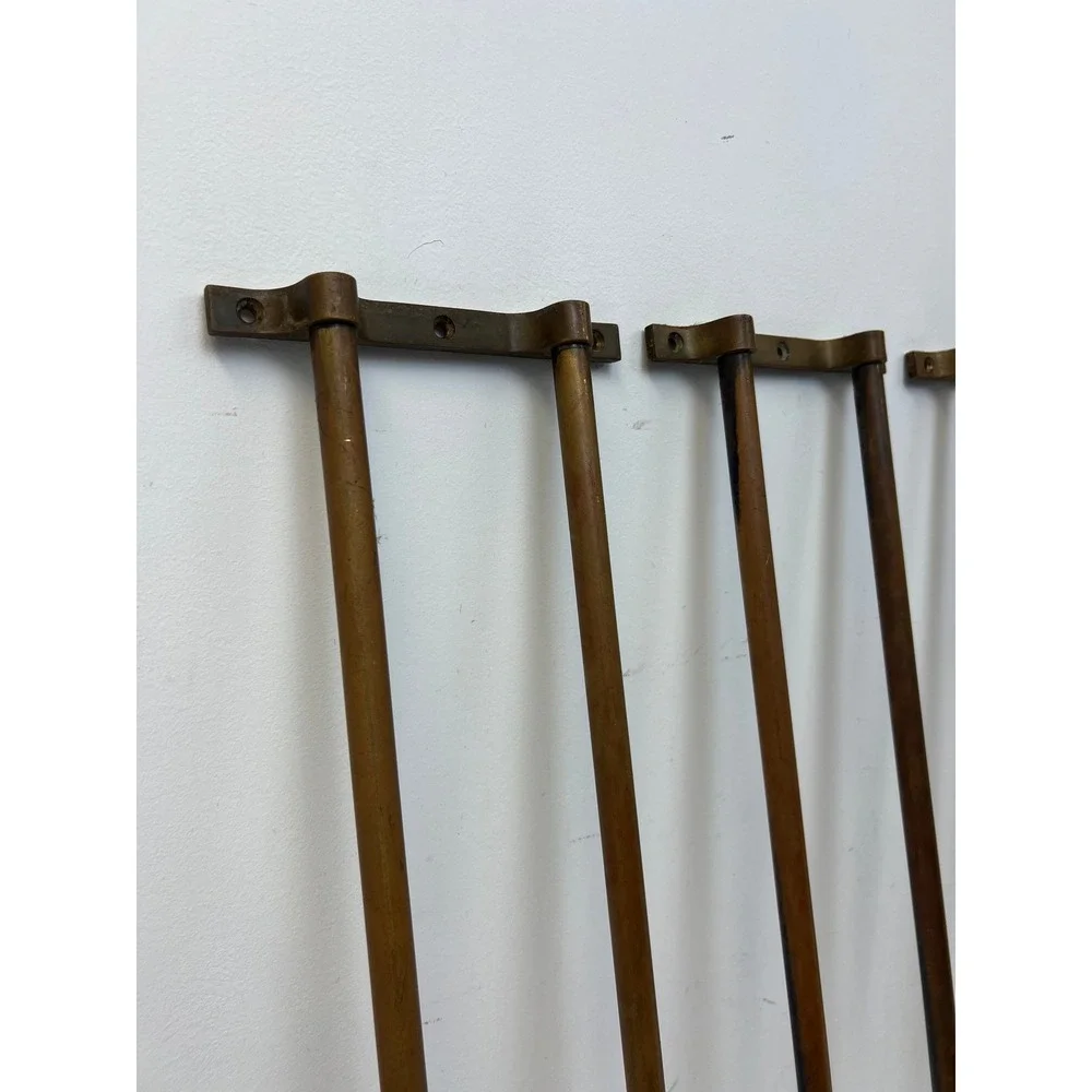 Vintage Yale Brass Wall Towel Racks Pullman Train Set of 5 Industrial Holders